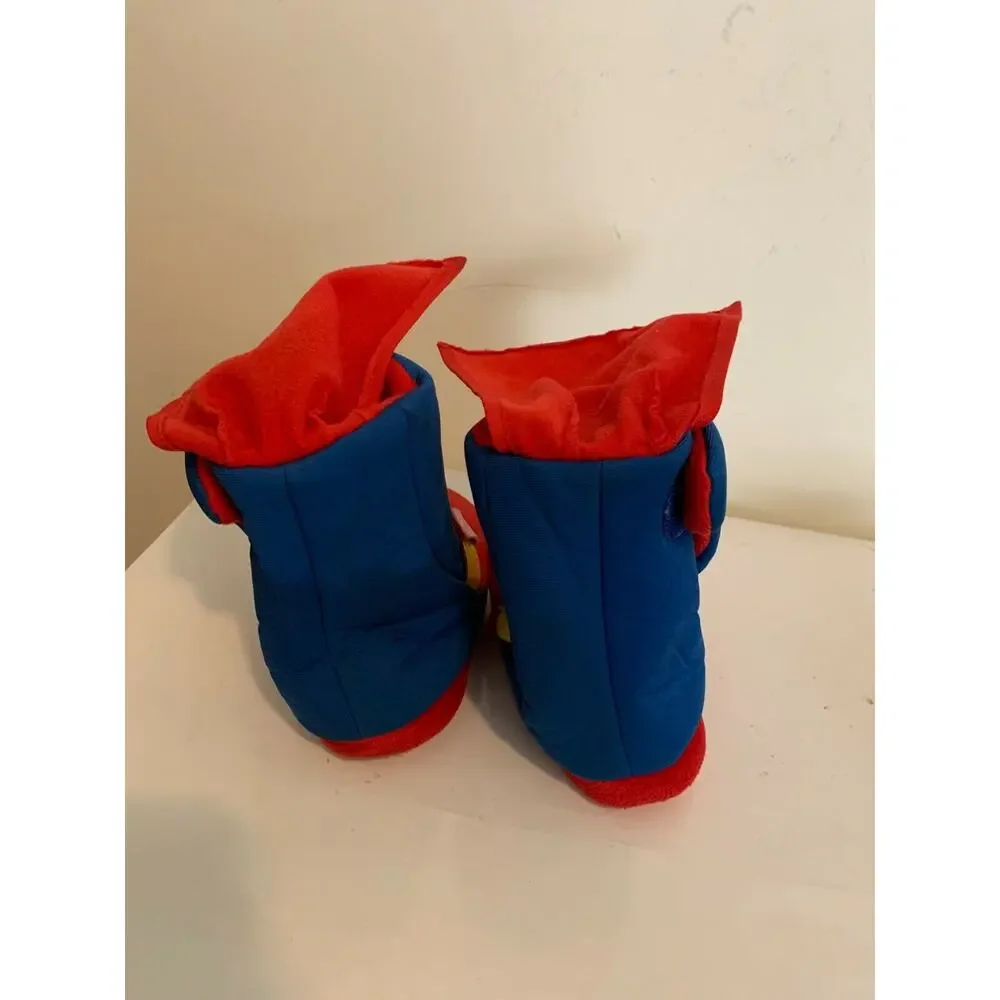 Superman Slippers Size S 5/6 Unisex Capes Boys or Girls DC Comics Booties